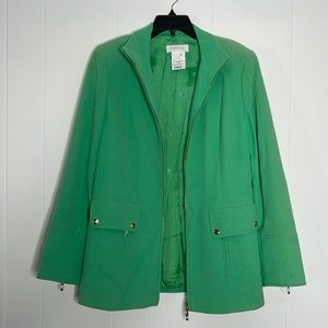 ESCADA Green Pop Art Zip Front Jacket